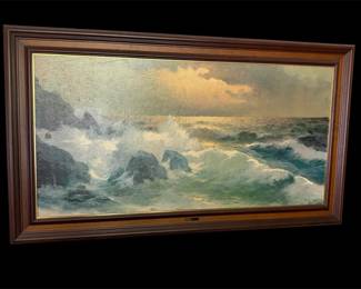 Vintage C. Rossis Sunset Tides Framed Print
