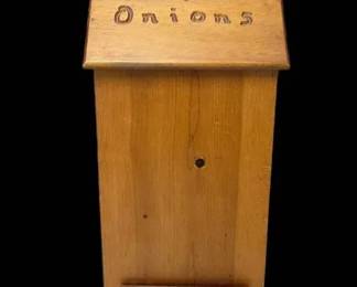 Wooden Tater And Onion Bin