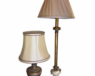 2 Vintage Accent Table Lamps