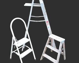 Lot of 3 Assorted Step Stools and Stepladders