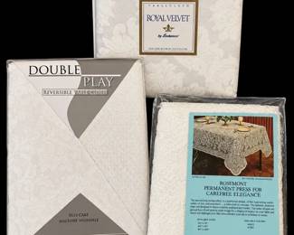 Three Ivory Formal Tablecloths