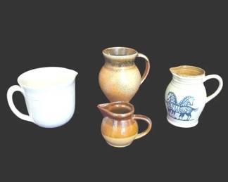 Vintage HandThrown Studio Art Pottery Collection 4Piece Lot