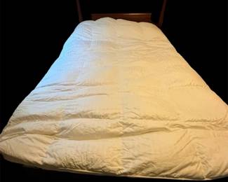 Plush White Striped Down Alternative Comforter