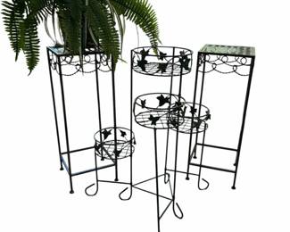 3 Metal Plant Stands
