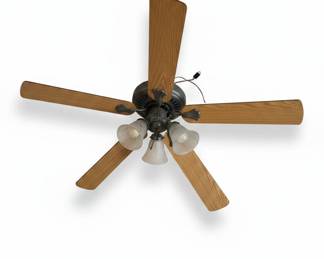 Vintage Tropical Palm Leaf Ceiling Fan with Light Kit