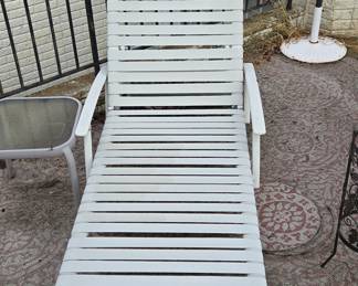 Vintage Strap Pool Chaise Lounge