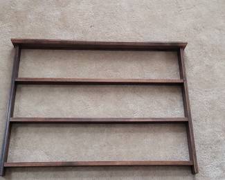 Vintage Wooden Spice Rack / Plate Rack