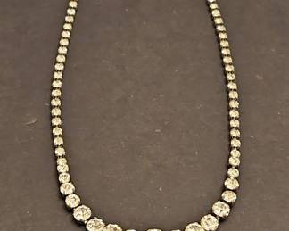 Vintage Rhinestone Riviere Necklace