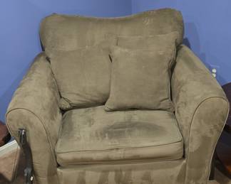 Overstuffed Microfiber Club Chair