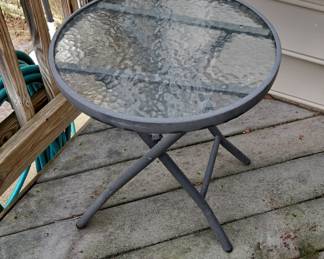 Folding Round Patio Bistro Table