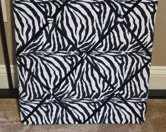 Zebra Print Fabric Memo Board