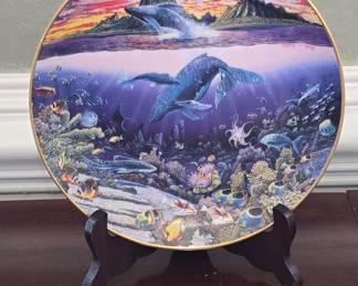 Robert Lyn Nelson 'New Moon Over Windward Oahu' Collector Plate