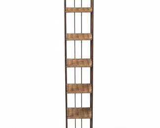 Vintage Wicker and Metal CD Tower Rack