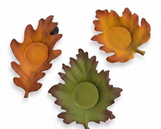 PartyLite Whispering Leaves Tealight Trio Candle Holders