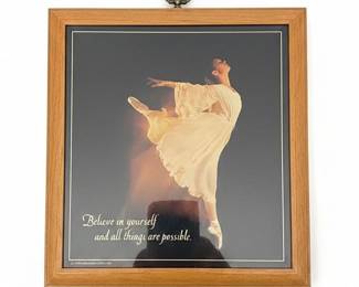 1980 Hallmark 'Believe in Yourself' Ballerina Plaque