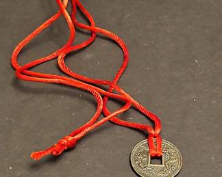 Chinese Feng Shui Dragon Amulet Coin Necklace