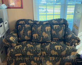 Safari Theme Tapestry Loveseat