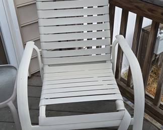 Vintage Vinyl Strap Patio Armchair