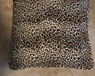 Leopard Print Velour Pillow