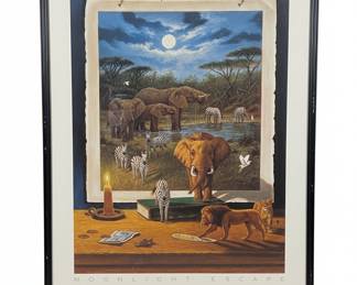 Bo Newell 'Moonlight Escape' Framed Print