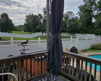 Purple Leaf Cantilever Patio Umbrella