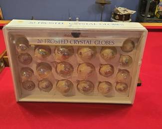 Holiday Classics 20 Frosted Crystal Globes Set