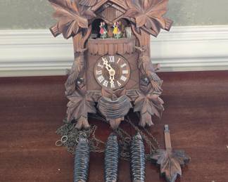 Gueissaz-Jaccard "Der fröhliche Wanderer" Black Forest Cuckoo Clock with Dancers