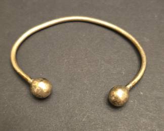 Sterling Silver Ball-End Cuff Bracelet