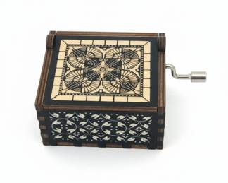 Laser-Engraved Wooden Music Box - 'Can't Help Falling in Love'