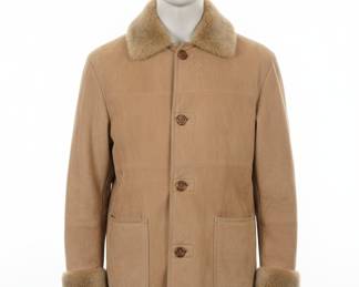 Gallery Faux Suede and Faux Fur Coat