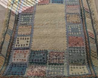 Hand-Knotted Gabbeh Style Wool Area Rug