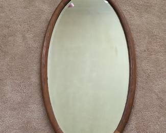 Mid-Century Modern Oval Wall Mirror