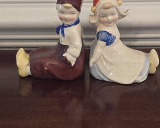 Vintage U.S. Zone Germany Porcelain Figurine Pair - Boy and Girl