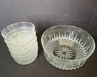 Arcoroc Diamant Starburst Glass Bowl Set