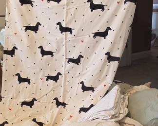 Hip Style Dachshund Print Cotton Sheet