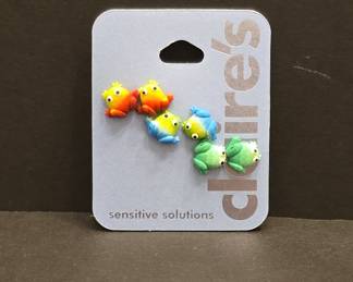 Claire's Sensitive Solutions Frog Stud Earring Set