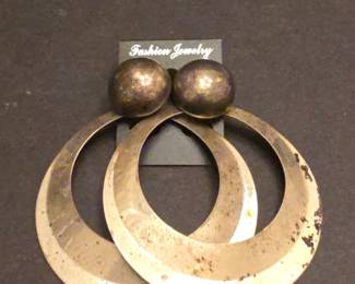 Vintage Sterling Silver Hoop Earrings