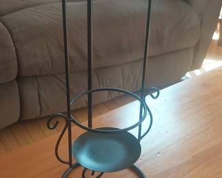 Wrought Iron Jar Candle Holder Stand