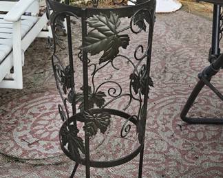 PartyLite Seville Wrought Iron Grapevine Candle Holder Stand