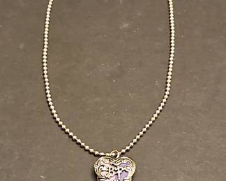 Claire's "BF" Heart Locket Necklace