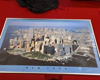 Vintage New York City Aerial Skyline Poster