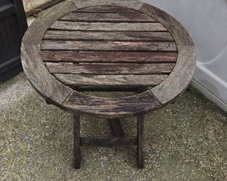 Folding Teak Bistro Table
