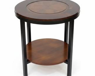 Round Two-Tier End Table