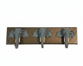 Elephant Head Wall Hook Rack