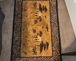 African Safari Animal Print Runner Rug