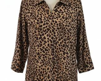 Lane Bryant Leopard Print Button-Down Shirt
