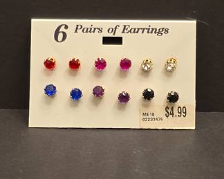 Six Pairs of Fashion Stud Earrings