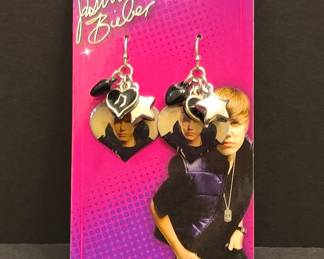 Justin Bieber Official Licensed Heart Dangle Earrings