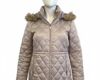 Siena Studio Quilted Faux Fur Hooded Jacket