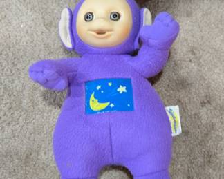 Vintage Tinky Winky Teletubbies Plush with Moon and Star Tummy Screen